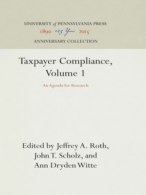 cover image of Taxpayer Compliance, Volume 1